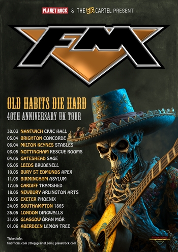 FM "Old Habits Die Hard" 40th Anniversary UK tour 2024 - poster