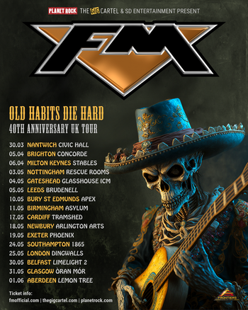 FM "Old Habits Die Hard" 40th Anniversary UK tour 2024 - poster